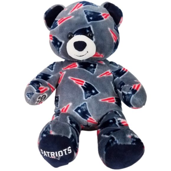 BUILD-A-BEAR WORKSHOP NFL New England Patriots Teddy Bear 16" Plush 2016 - Picture 1 of 6
